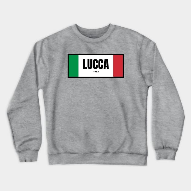 Lucca City in Italian Flag Colors Crewneck Sweatshirt by aybe7elf